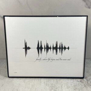 Family...Where Life Begins And Love Never Ends Soundwave 8x10 Contemporary Frame